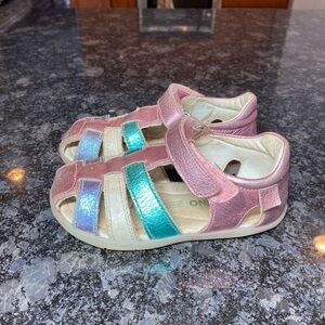 Naturino Falcotto Sandals Girls 8 Platinum Adjustable Strap Shoes